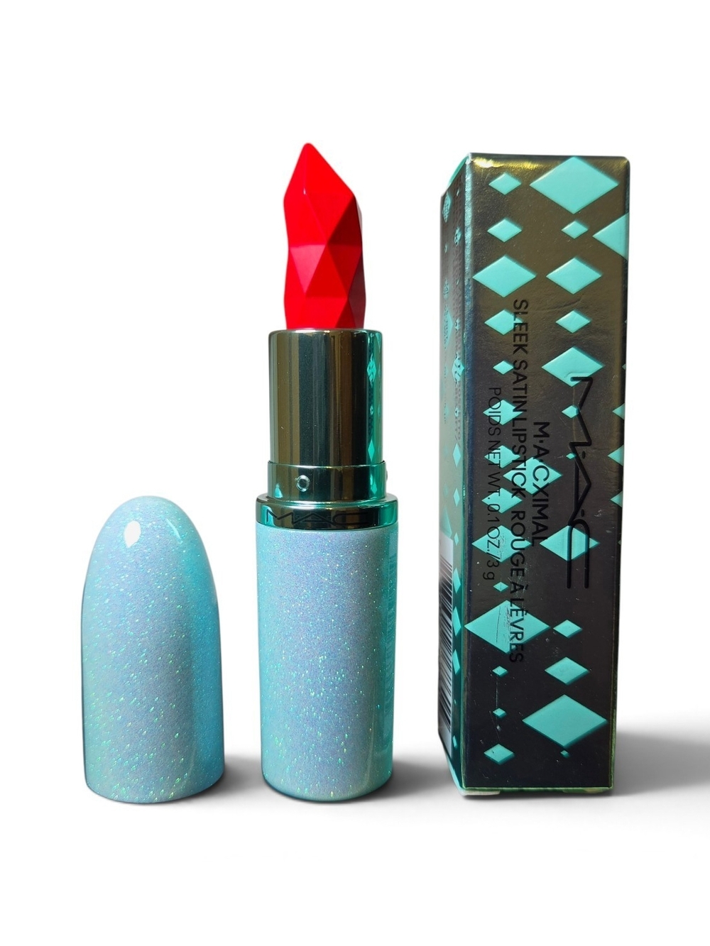 MAC M.A.Cximal Sleek Satin Lipstick 'Unexpected Red" - Full Size NIB